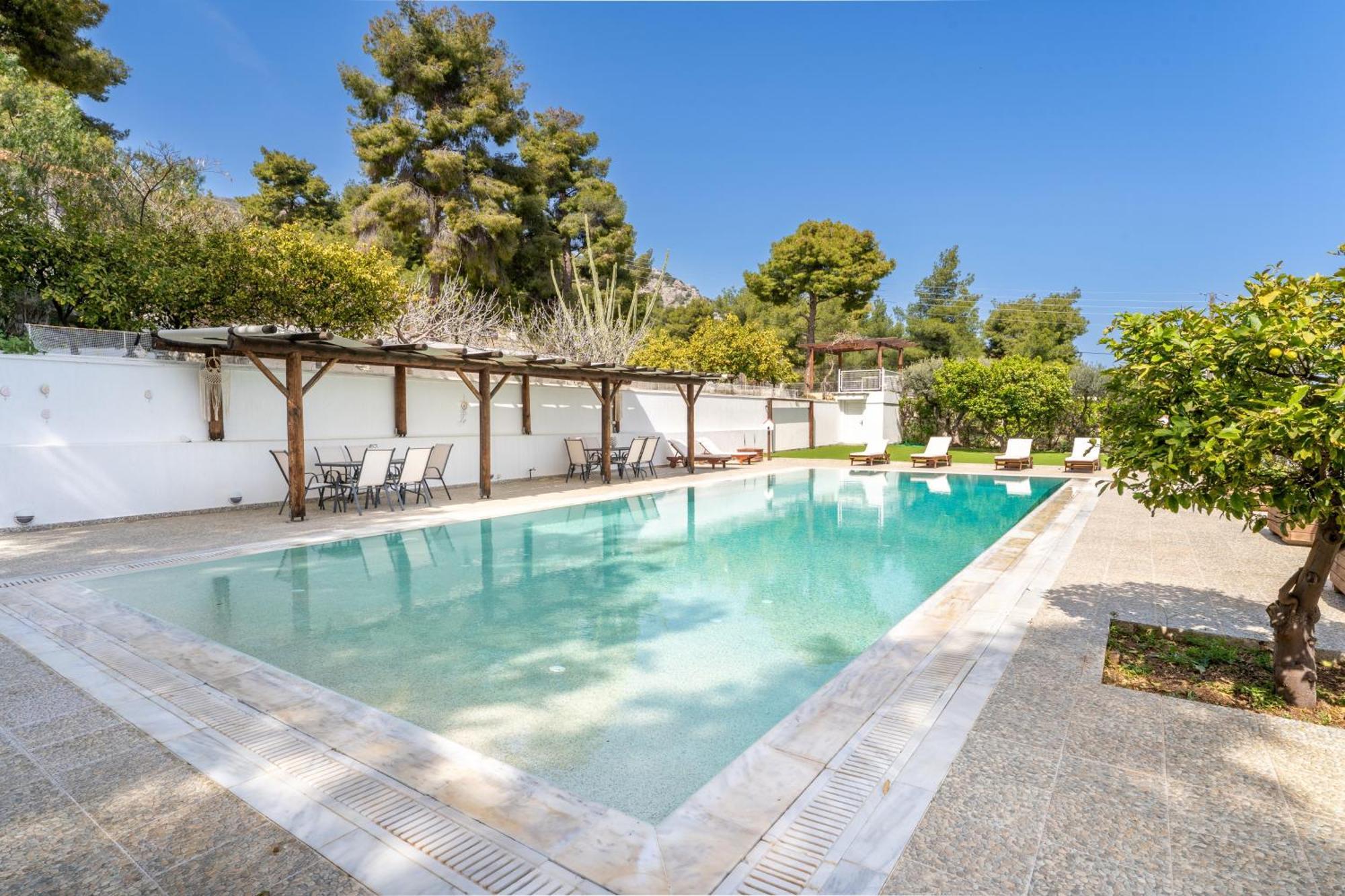 The House Of Gratitude - Poolside Retreat Villa Loutra Oraias Elenis Exterior photo